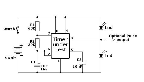 Comprobador de 555 